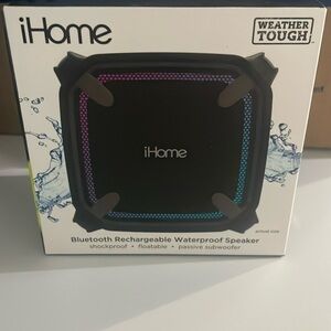 iHome weather proof Bluetooth portable speaker.  New in box.